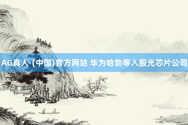 AG真人·(中国)官方网站 华为哈勃等入股光芯片公司