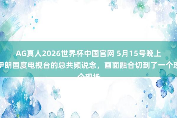 AG真人2026世界杯中国官网 5月15号晚上，伊朗国度电视台的总共频说念，画面融合切到了一个现场