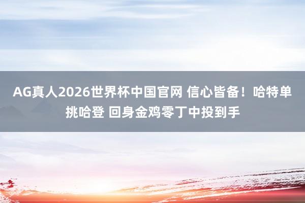 AG真人2026世界杯中国官网 信心皆备！哈特单挑哈登 回身金鸡零丁中投到手